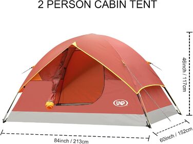 Намет кемпінговий Campingzelt купольний 2/3/4/6 місць, легкий, портативний для кемпінгу, пляжу, походів, сірий/червоний
