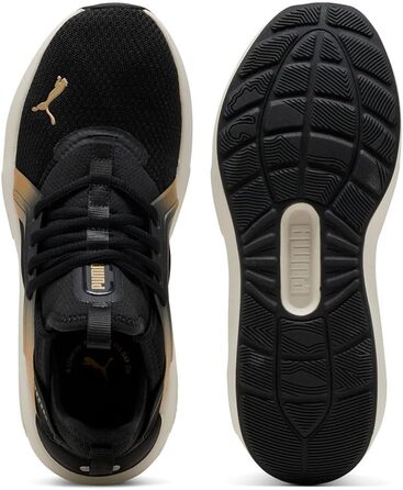 Жіночі кросівки PUMA Softride Enzo 5 Metallic для бігу та повсякденного носіння, 40 EU, Puma Black, Warm White, Puma Gold