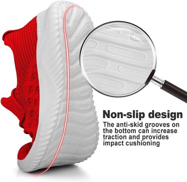 Чоловічі кросівки Feethit для бігу, дихаючі, легкі, зручні, модні, з антиковзкою підошвою, червоні, 43 EU, для подорожей та відпочинку