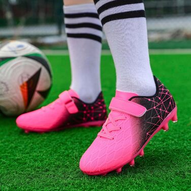 Дитячі футбольні бутси DimaiGlobal для залу та вулиці (штучний газон) - рожеві, 34 EU