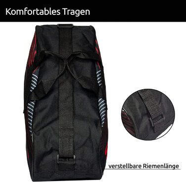 Сумка для ковзанів Sherwood: для ковзанярів, роликів та хокею (Redline)