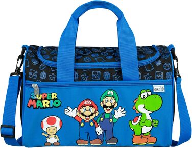 Дитяча спортивна сумка Scooli - блакитна, 23 x 35 x 16 см, з регульованим ремінцем