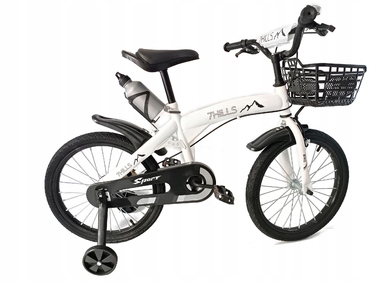 Дитячий велосипед 7Hills, білий, 16 дюймів, 1 швидкість, з крилами та дзвоником