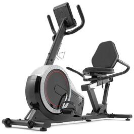 Велотренажер Hop-Sport Liegeergometer з LCD-дисплеєм, срібний - для дому, для літніх людей, витримує до 130 кг