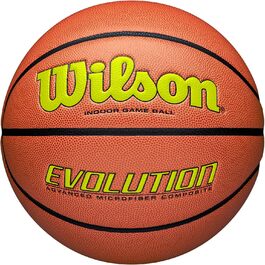 Баскетбольний м'яч Wilson Evolution для ігор, офіційний розмір, преміум-якість