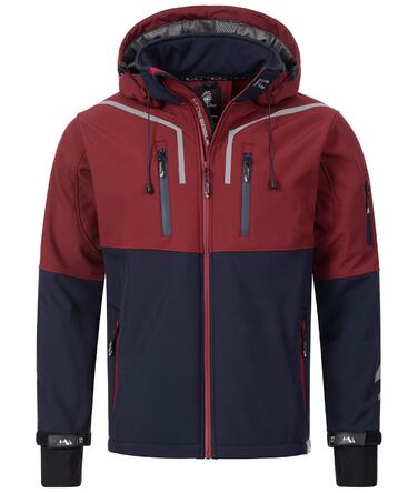 Чоловіча куртка Softshell Rock Creek Outdoor H-222, виночервона, розмір M