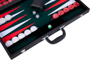 Набір для гри в шашки Engelhart Deluxe 21 дюйм (54 см) - якісні матеріали, перламутрові фішки, 2 стаканчики