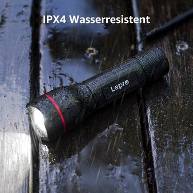 LED ліхтарик Lepro LE2000: 5 режимів, Zoom, водонепроникний, для кемпінгу, риболовлі, туризму, подарунок (2 шт.)
