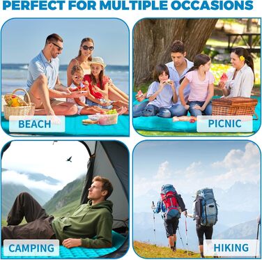 Надувна туристична матрац Isomatte для кемпінгу, самонадувна, ультралегка, для 2 осіб, з насосом та подушкою, блакитна