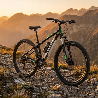 Гірський велосипед Hurtex Mountain 24, рама 11 дюймів, чорний
