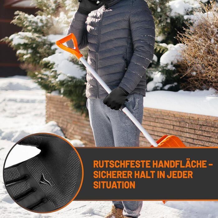 Рукавички зимові GXCROR 3M Thinsulate, для велосипеда, бігу, риболовлі та мотоцикла, чорні, розмір M