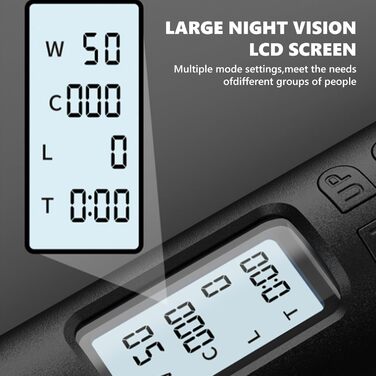 Стрибкове канат Flintronic з лічильником, регульований, з підшипниками та неслизькими ручками, інтелектуальний, з вагою, для тренувань, фітнесу, боксу (#1 Чорний)