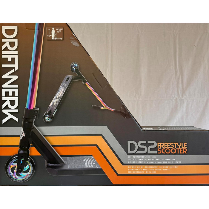 Дитячий трюковий самокат Driftwerk DS2 Neo Holo, фрістайл ролер