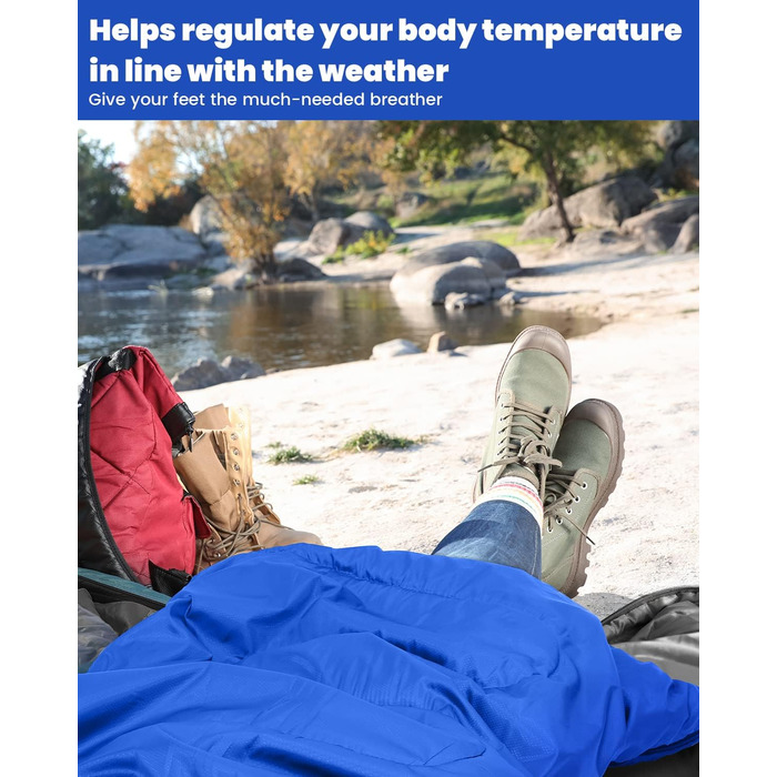 Сплячий мішок Outdoor Sportneer для дорослих та дітей - легкий спальник для кемпінгу, походів, рюкзаків 220x75см, блакитний