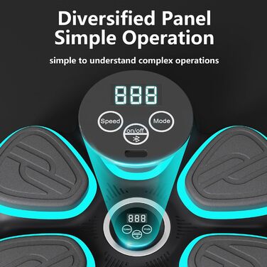 Музична бокс-машина Oamger з LED-підсвіткою, 9 режимів, з боксерськими рукавичками, інтелектуальним підрахунком та Bluetooth, для тренувань вдома для дітей та дорослих, чорний