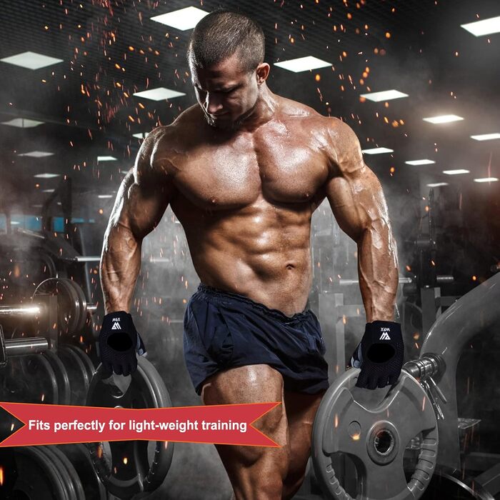 Фітнес рукавички Westwood Fox: дихаючі рукавички для тренувань, важкої атлетики, бодібілдингу та кросфіту (чорний, XL)