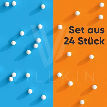 Набір тенісних м'ячів Villkin 3 зірки 40+ 24 шт. - довговічні м'ячі для пінг-понгу, ігри та змагань