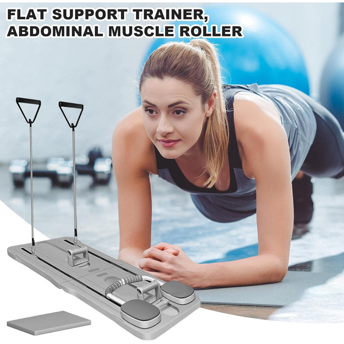 Планк-тренажер для преса і віджимань, фітнес-тренажер для дому, Pilates Reformer, зміцнення сідничних і спинних м'язів, балансування