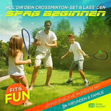 Набір для кросмінтону Rush Racket Junior, 2 ракетки, синій