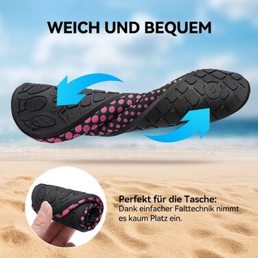 Водні черевики для жінок та чоловіків. Дихаючі, швидковисихаючі, унісекс. Розмір 38 EU, колір рожевий