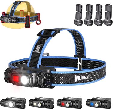 Ліхтарик на лоб WUBEN H1 Pro 1200 Lumen: LED, 10 режимів, USB-C, водонепроникний IP68, для кемпінгу та активного відпочинку