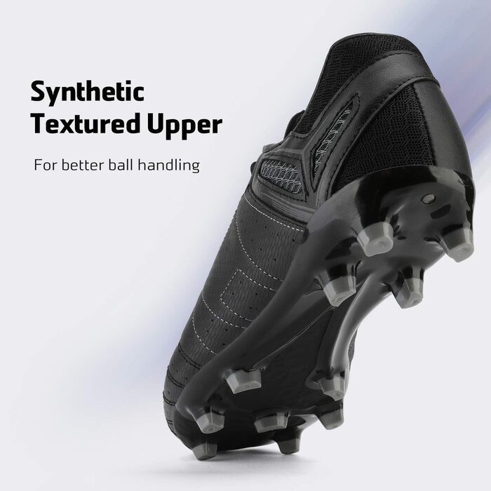 Чоловічі футбольні бутси DREAM PAIRS для тренувань та гри, розмір 42 EU, чорно-сірі