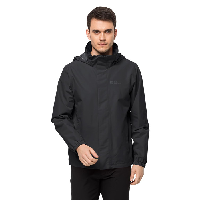 Чоловіча мембранна куртка Jack Wolfskin Stormy Point 2L, чорна, розмір L