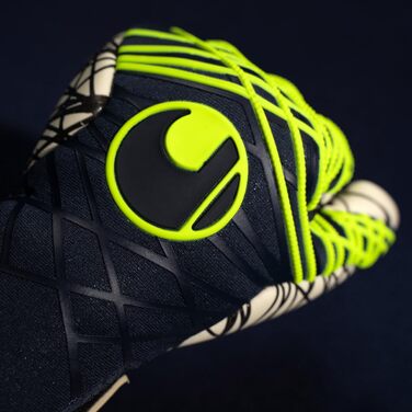 Воротарські рукавички Uhlsport Prediction Ultragrip HN для дітей і дорослих, розмір 7, сині/білі/флуо-жовті