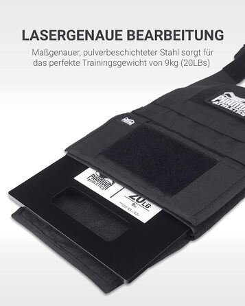 Важільна жилетка Phantom Athletics, різні ваги - легке регулювання (набір дисків 9кг (20LB), без жилетки)