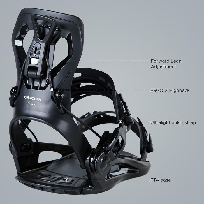 Кріплення для сноуборду XCMAN, чорні, розмір M - для чоловіків