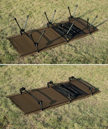 OneTigris SUPRANUBIS розкладне ліжко для кемпінгу 190x70 см, легке, портативне, до 150 кг, для намету, відпочинку на природі, подорожей, саду, офісу, колір Койот