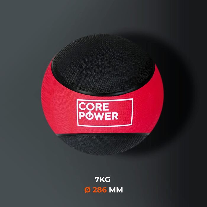 Медбол Core Power 7 кг для фітнесу, реабілітації та тренувань тіла, вага 1-10 кг, високоякісний обтяжений м'яч