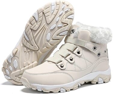 Зимові чоботи VITIKE для жінок. Теплі, з підкладкою, снігоступи. Осінь, зимові чоботи, Outdoor, білі, зелені (38 EU, бежевий)