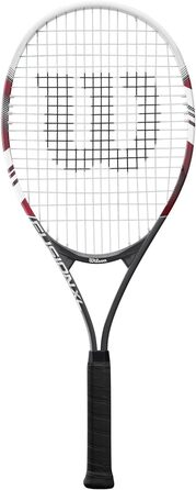 Тенісна ракетка Wilson Fusion XL, алюмінієва, баланс у руків'ї, 291 г, довжина 69,9 см, розмір ручки 3