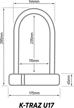Замок для велосипеда Zefal K-Traz U17: міцний сталевий бугель, кабель 120 см, для велосипеда, електровелосипеда, MTB, скутера, мотоцикла