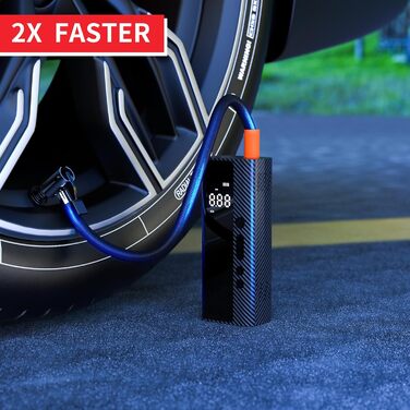 Електричний повітряний насос U-VKK 5200mAh, 150PSI, портативний акумуляторний компресор з LCD-дисплеєм для велосипедів, мотоциклів, м'ячів та надувних виробів