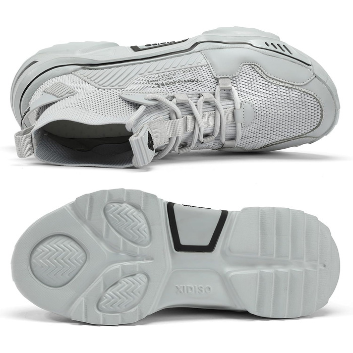 Чоловічі спортивні кросівки FUSHITON для занять спортом, фітнесу та активного відпочинку (43 EU, сірий)