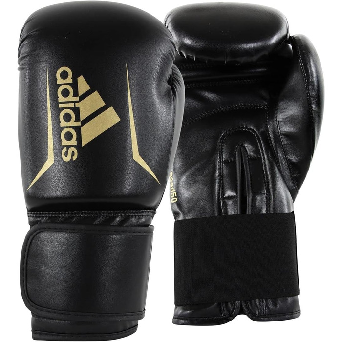 Боксерські рукавички Adidas Speed 50, чорно-золоті, 14 oz, для дорослих