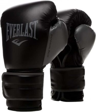 Боксерські рукавички Everlast Powerlock 2 для тренувань, унісекс, чорні, 16oz