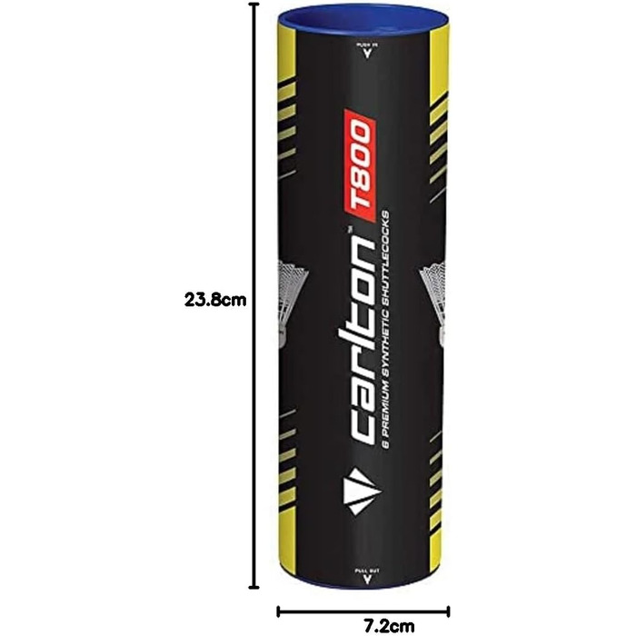 Волан для бадмінтону DUNLOP Carlton Tournament T800, біло-червоний, унісекс