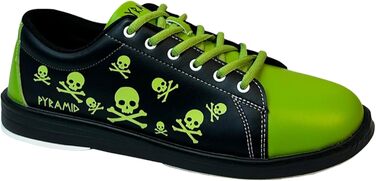 Чоловічі боксерські туфлі Pyramid з принтом черепів Green/Black, 44 EU