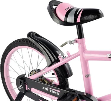 Дитяче велосипед 16 дюймів, регульоване сідло та кермо, рама з вуглецевої сталі, подвійні гальма, ударостійкі колеса, магнітні блискучі колеса, знімні додаткові колеса, для хлопчиків