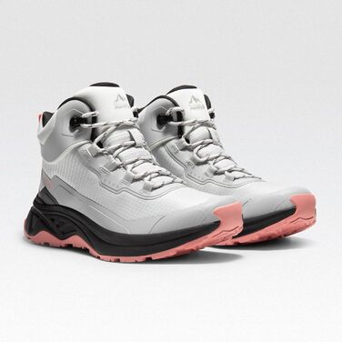 Трекінгові черевики NORTIV для жінок. Легкі, водонепроникні, для активного відпочинку. Розмір 38 EU, сіро-рожеві.