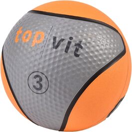 Медичний м'яч top vit 4 кг, гумова поверхня, блакитний, професійна якість для фітнесу та тренувань