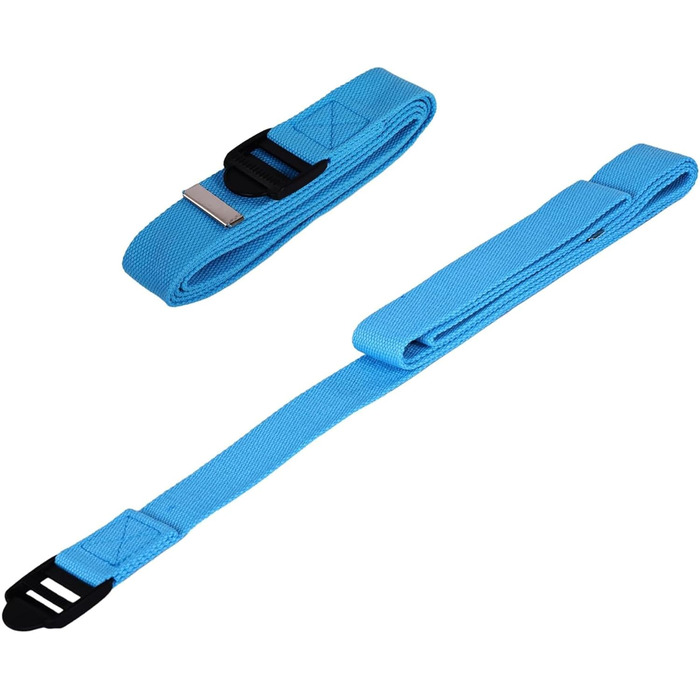 Набір для йоги BalanceFrom GoYoga 7 в 1: килимок 1/2'' з ременем, 2 блоки, рушник для килимка, рушник для рук, ремінь, наколінник, синій