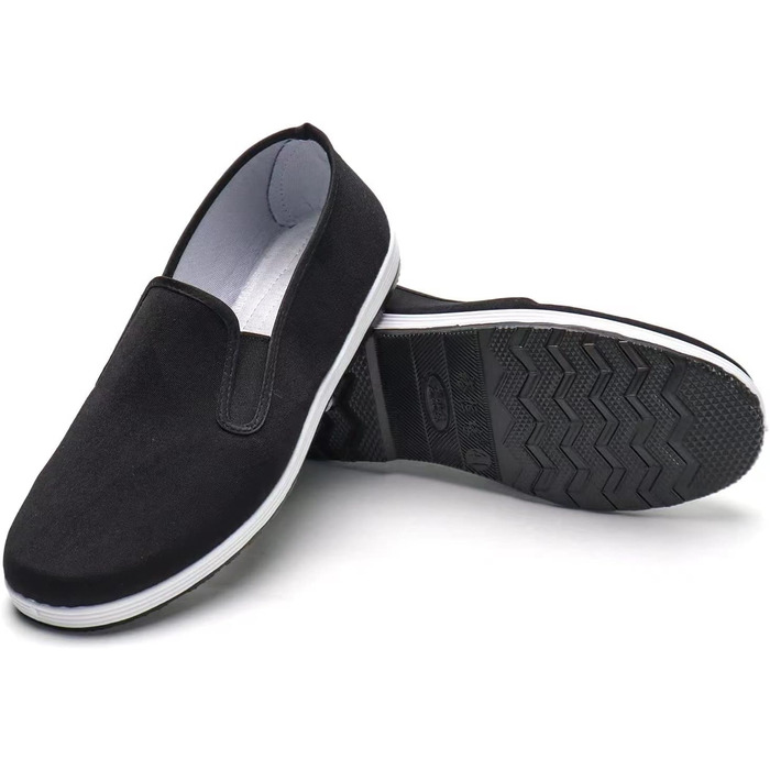 Тай-чи взуття, традиційне китайське кунг-фу взуття з тенту, старі пекінські взуття для бойових мистецтв, чорна гумова підошва, унісекс 38 EU