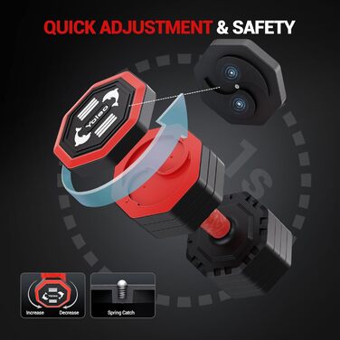 Набір гантелей Yoleo регульовані, 4 в 1 для дому, 4-10 кг, з м'яким гумовим покриттям, для тренувань всього тіла