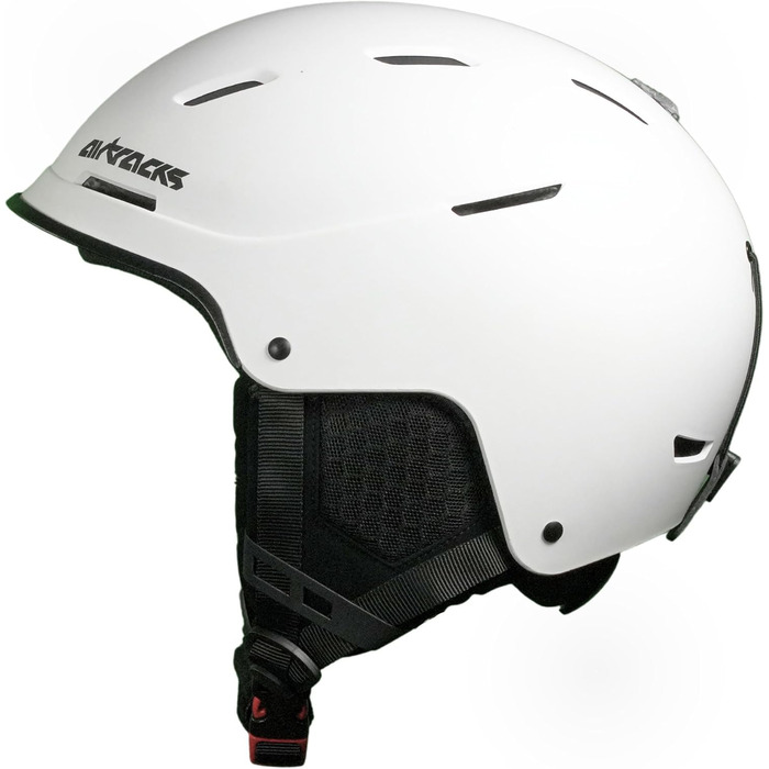 Шолом для лиж та сноуборду Airtracks Strong SP-S210 для чоловіків і жінок, вентиляція, регулювання, матовий чорний, білий, сірий