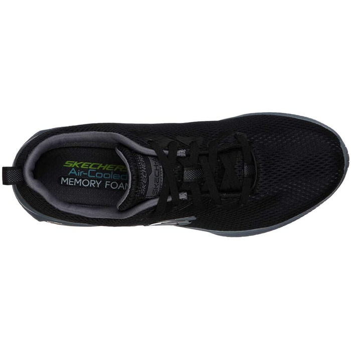 Чоловічі кросівки Skechers Dyna-air-pelland класичні спортивні взуття, розмір 44 EU, колір Black Mesh Charcoal Trim