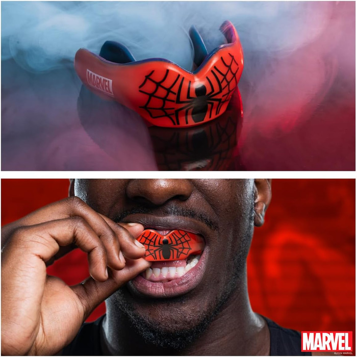 Спортивна капа Marvel Spider-Man для брекетів, універсальна, для контактних видів спорту: регбі, MMA, єдиноборства, кікбоксинг, дзюдо, хокей, бокс